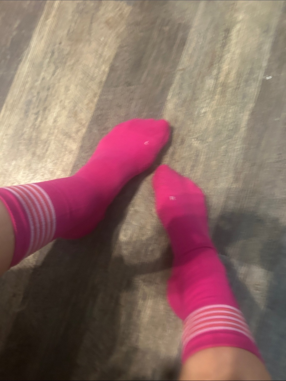 Hot pink Lululemon crew socks